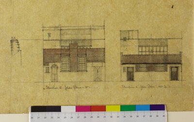 Harold Squire Studio: Elevations, Alternative Elevation to Glebe Place by Charles Rennie Mackintosh