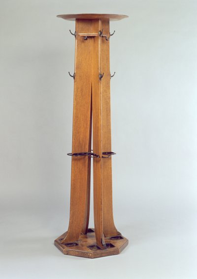 Hat, Coat and Umbrella Stand for the Argyle Street Tearooms by Charles Rennie Mackintosh