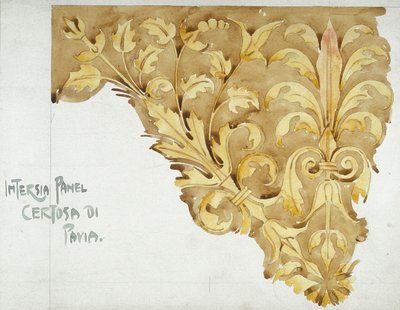 Intarsia Panel, Certosa di Pavia, 1891 by Charles Rennie Mackintosh