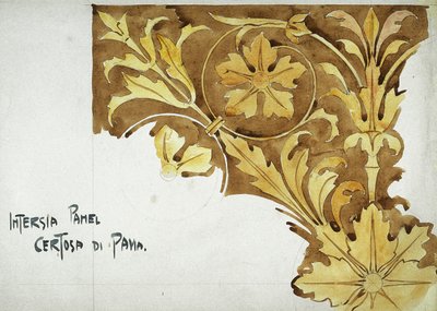 Intarsia Panel, Certosa di Pavia, 1891 by Charles Rennie Mackintosh
