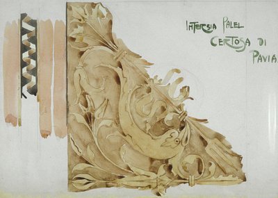 Intarsia Panel, Certosa di Pavia, 1891 by Charles Rennie Mackintosh
