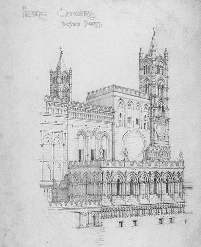 Palermo Cathedral, Eastern Turrets, 1891 by Charles Rennie Mackintosh