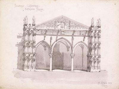 Palermo Cathedral, Study of the Entrance Porch by Charles Rennie Mackintosh