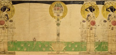 Preliminary design for Mural decoration of the first floor Room of Miss Cranston