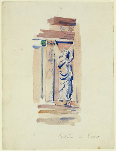 Study of an Angel Statue, Certosa di Pavia, 1891 by Charles Rennie Mackintosh