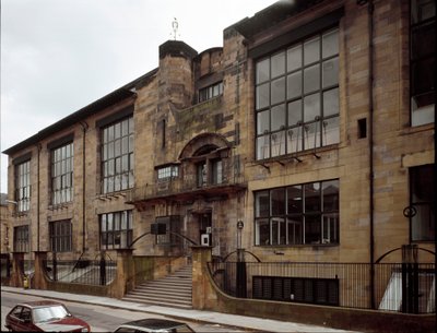View of the School of Fine Arts designed by Charles Rennie Mackintosh by Charles Rennie Mackintosh