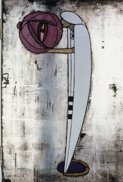 White cabinet designed for Mrs. Rowat, 1902 by Charles Rennie Mackintosh
