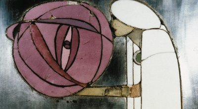 White cabinet designed for Mrs. Rowat, 1902 by Charles Rennie Mackintosh