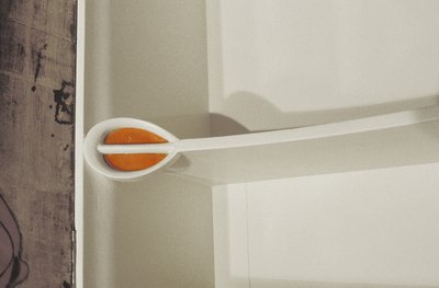 White cabinet designed for Mrs. Rowat, 1902 by Charles Rennie Mackintosh