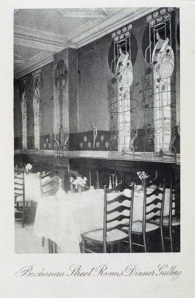 Portion of Mural for Cranston Tearooms, Buchanan Street, Glasgow by Charles Rennie and MacDonald Mackintosh Margaret Mackintosh