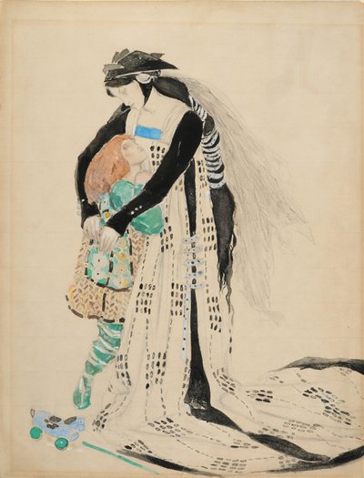 Costume Design for the Death of Tintagiles by Charles Ricketts