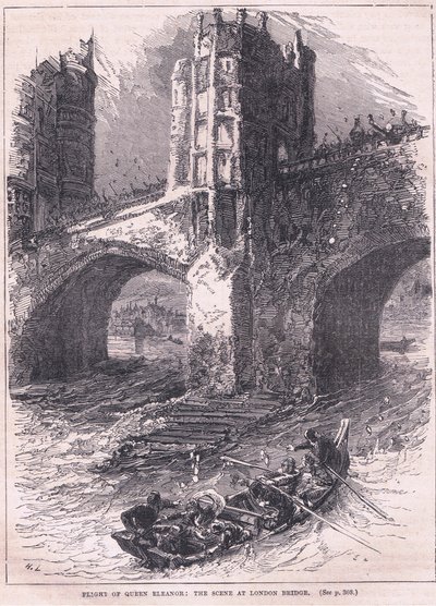 Flight of Queen Eleanor: Scene at London Bridge AD 1263 by Charles Ricketts