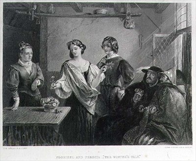 Florizel and Perdita, engraved by Lumb Stocks by Charles Robert (after) Leslie