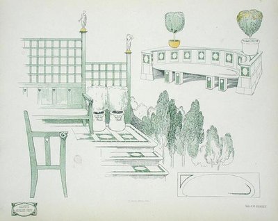 Details of seats and terracing, from 
