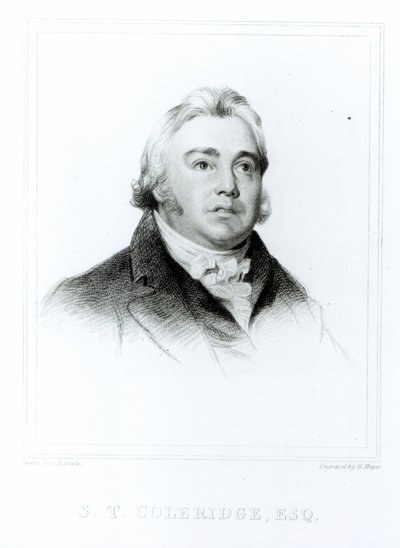 Portrait of Samuel Taylor Coleridge, Engraved by Henry Meyer by Charles Robert Leslie
