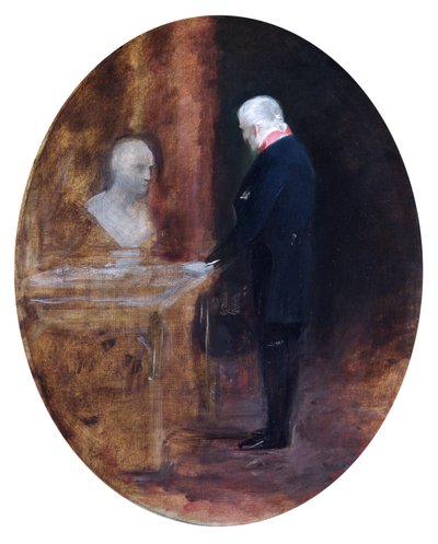 The Duke of Wellington Looking at a Bust of Napoleon by Charles Robert Leslie
