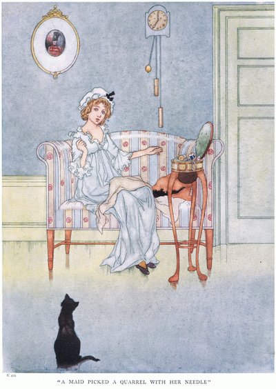 A Maid Picked a Quarrel with Her Needle by Charles Robinson