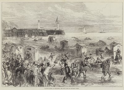 Bathing Scene at Boulogne, the High Tide on Saturday Week by Sir John Charles Robinson