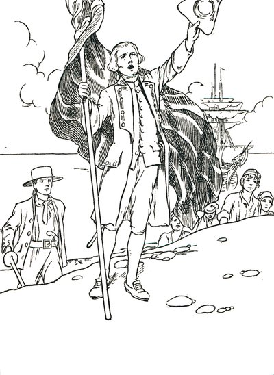 Captain Cook Landing in Australia by Charles Robinson