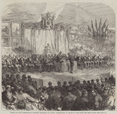 Closing of the International Maritime Exhibition at Havre, Distribution of Awards in the Salon des Beaux Arts by Sir John Charles Robinson