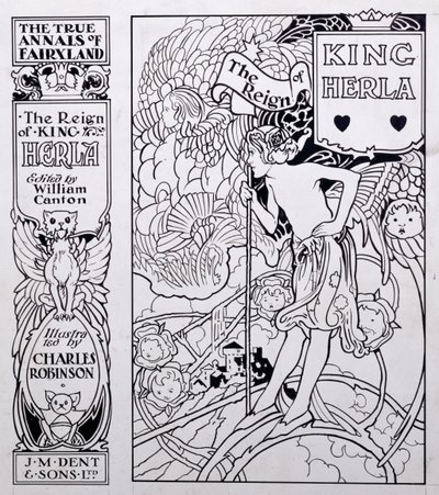Front Cover Illustration for The True Annals of Fairyland, The Reign of King Herla, Edited by William Canton, Published 1900 by Charles Robinson