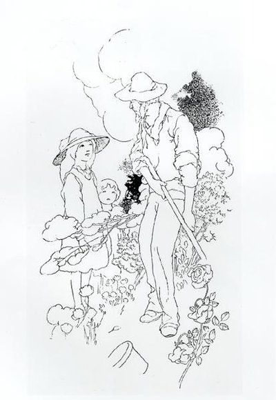 Gardener at work by Charles Robinson