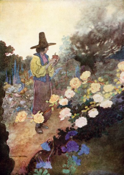 Hans in His Garden by Charles Robinson