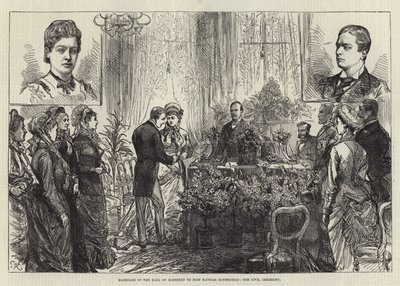 Marriage of the Earl of Rosebery to Miss Hannah Rothschild, the Civil Ceremony by Sir John Charles Robinson
