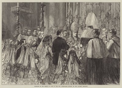 Marriage of the Marquis of Bute to the Honourable Gwendaline Howard, at the Oratory, Brompton by Sir John Charles Robinson