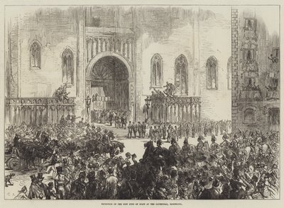 Reception of the New King of Spain at the Cathedral, Barcelona by Sir John Charles Robinson