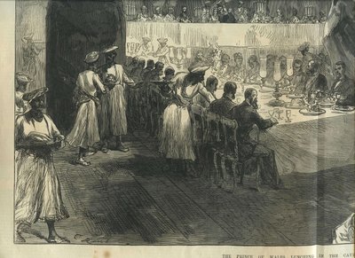 The Prince of Wales Lunching in the Caves of Elephanta by Charles Robinson