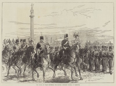 The Prince of Wales Reviewing the Norfolk Artillery Militia at Yarmouth by Sir John Charles Robinson