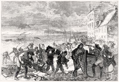 The Tay Bridge Disaster: Pieces of Wreck cast up on the Beach at Broughty Ferry by Charles Robinson