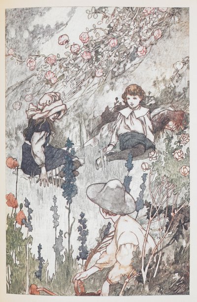 The Children in the Secret Garden: Mary Lennox, Colin Craven and Dickon Sowerby by Charles Robinson