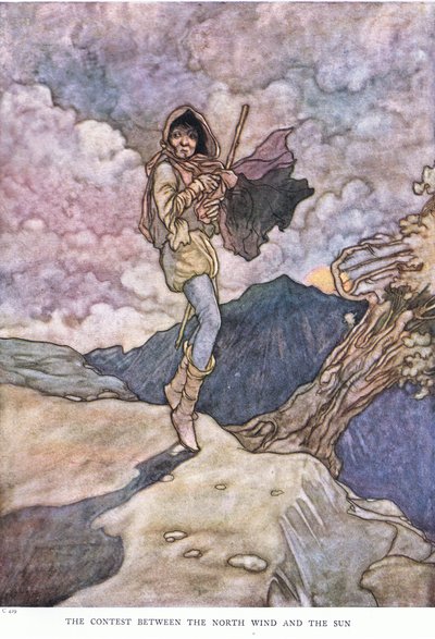 The contest between the North wind and the sun by Charles Robinson
