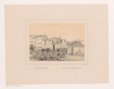 View of the Great Market in Rotterdam (Views & Monuments of the City of Rotterdam) by Charles Rochussen