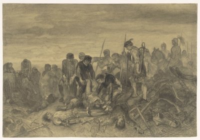 The Body of Richard III, King of England, Found on the Battlefield of Bosworth, 1485 by Charles Rochussen