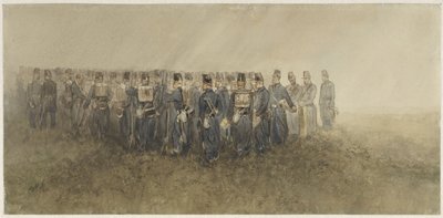 Pause of an Infantry Battalion on the Heath by Charles Rochussen