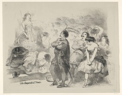 Scene from Ballet Astaroth Announcements of Ballets and Plays Performed in the Amsterdam City Theatre (series title) by Charles Rochussen