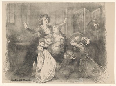 Scene from the Play Marie Antoinette (series title: Announcements of Ballets and Plays Performed in the Amsterdam City Theatre) by Charles Rochussen
