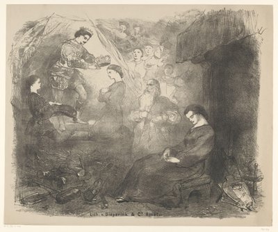 Scene from the Play Cinderella (series title) by Charles Rochussen