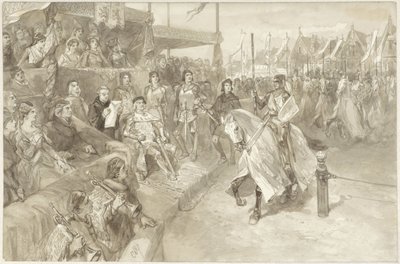Tournament Game in Haarlem, Illustration of an Episode from The Rose of Dekama by Charles Rochussen