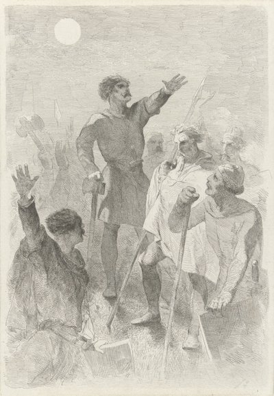 Wilfried Surrounded by His Warriors by Charles Rochussen
