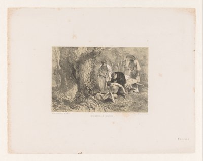 Sick Person Brought to a Hollow Tree by Charles Rochussen