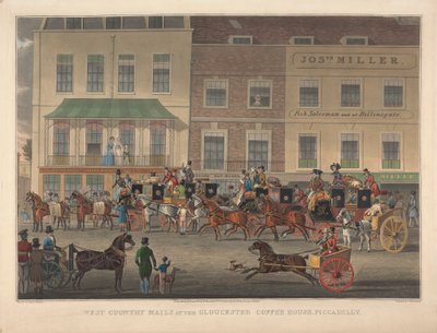 West Country Mails at the Gloucester Coffee House, Piccadilly by Charles Rosenberg