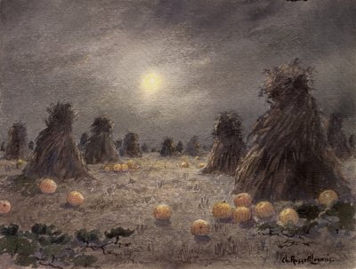 Autumn Harvest by Moonlight by Charles Russell Loomis