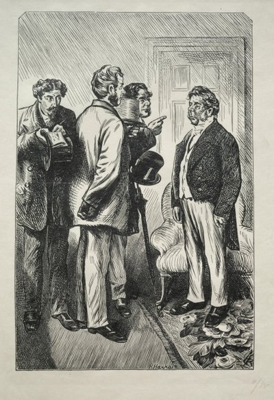 Our Christmas Turkey, Mr. Bobsby Concerned, 1868 by Charles Samuel Keene