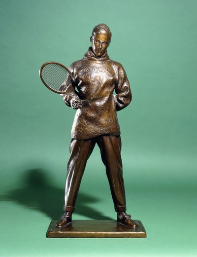 A bronze figure of H.R.H. The Prince of Wales, later Edward VIII, dressed for tennis, c.1920s-1930s by Charles Sergeant Jagger