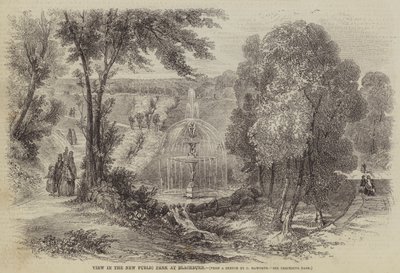 View in the New Public Park at Blackburn by Charles Singleton Haworth