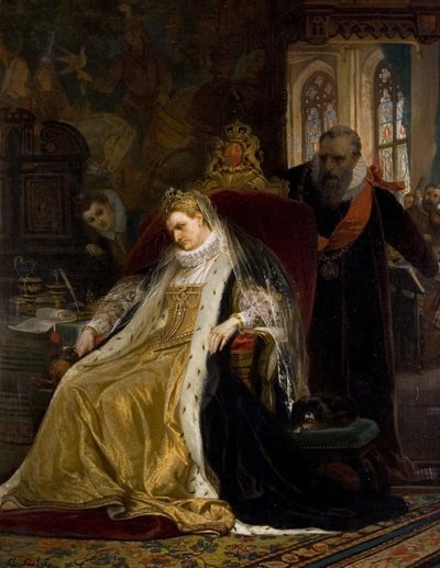 A Troubled Elizabeth, late 19th century by Charles Soubre
